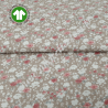Tissu coton bio imprimé fleurs beige, GOTS, Migrette & Cie