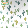 Jersey imprimé Cactus vert et olive, Migrette et Cie